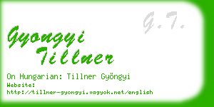 gyongyi tillner business card