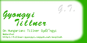 gyongyi tillner business card